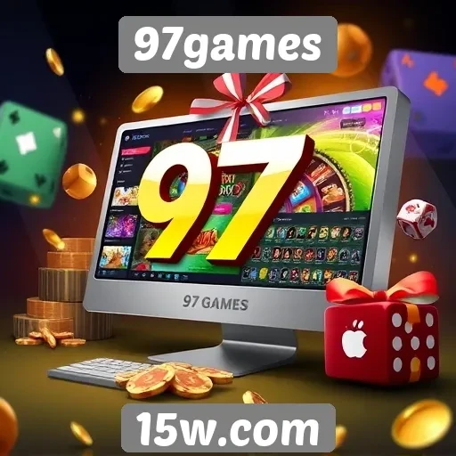 Interface e design do site 97games em foco